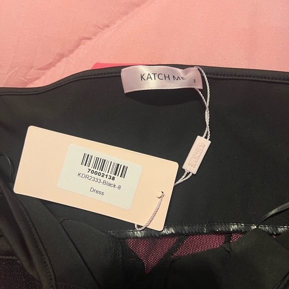 Katch me black STRAP HALTERNECK CUT OUT SPANDEX BODYCON DRESS - Picture 4 of 4